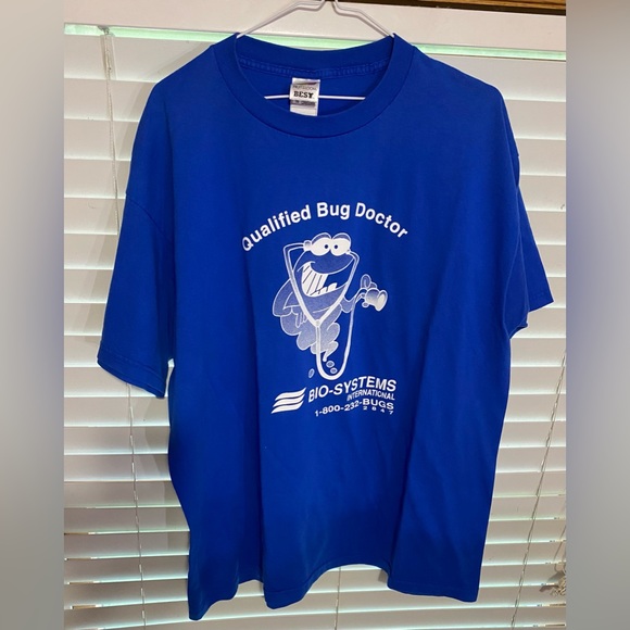 Fruit of the loom graphic tee “qualified big doctor” blue - Picture 1 of 4